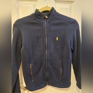 Polo Ralph Lauren Boy's front zip cardigan sweater in navy color size S (8)